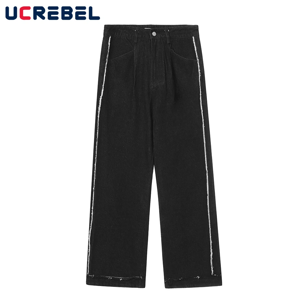 Уличные повседневные джинсовые брюки, мужские s-образные свободные прямые джинсы с необработанными краями, мужские брюки с широкими штанин...
Уличные повседневные джинсовые брюки, мужские s-образные свободные прямые джинсы с необработанными краями, мужские брюки с широкими штанин...