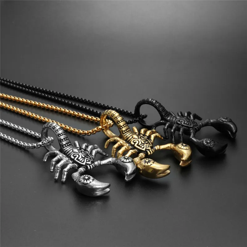 Gothic Insect Pendant Necklace with Vintage Stainless Steel Scorpion for Men and Women
Gothic Insect Pendant Necklace with Vintage Stainless Steel Scorpion for Men and Women