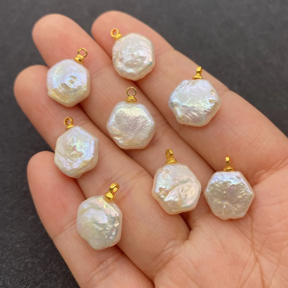 Natural Freshwater Pearl Hexagon Pendant 13x16mm Baroque Flat Pearl Jewelry DIY Making Bracelet Necklace Earring Accessories
Natural Freshwater Pearl Hexagon Pendant 13x16mm Baroque Flat Pearl Jewelry DIY Making Bracelet Necklace Earring Accessories