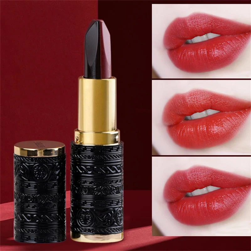 1 Pcs Three-Color Tube Lipstick Black Rose Diamond Matte Velvet Lipstick Long Lasting Waterproof Full Color Sexy Lips Makeup 
1 Pcs Three-Color Tube Lipstick Black Rose Diamond Matte Velvet Lipstick Long Lasting Waterproof Full Color Sexy Lips Makeup