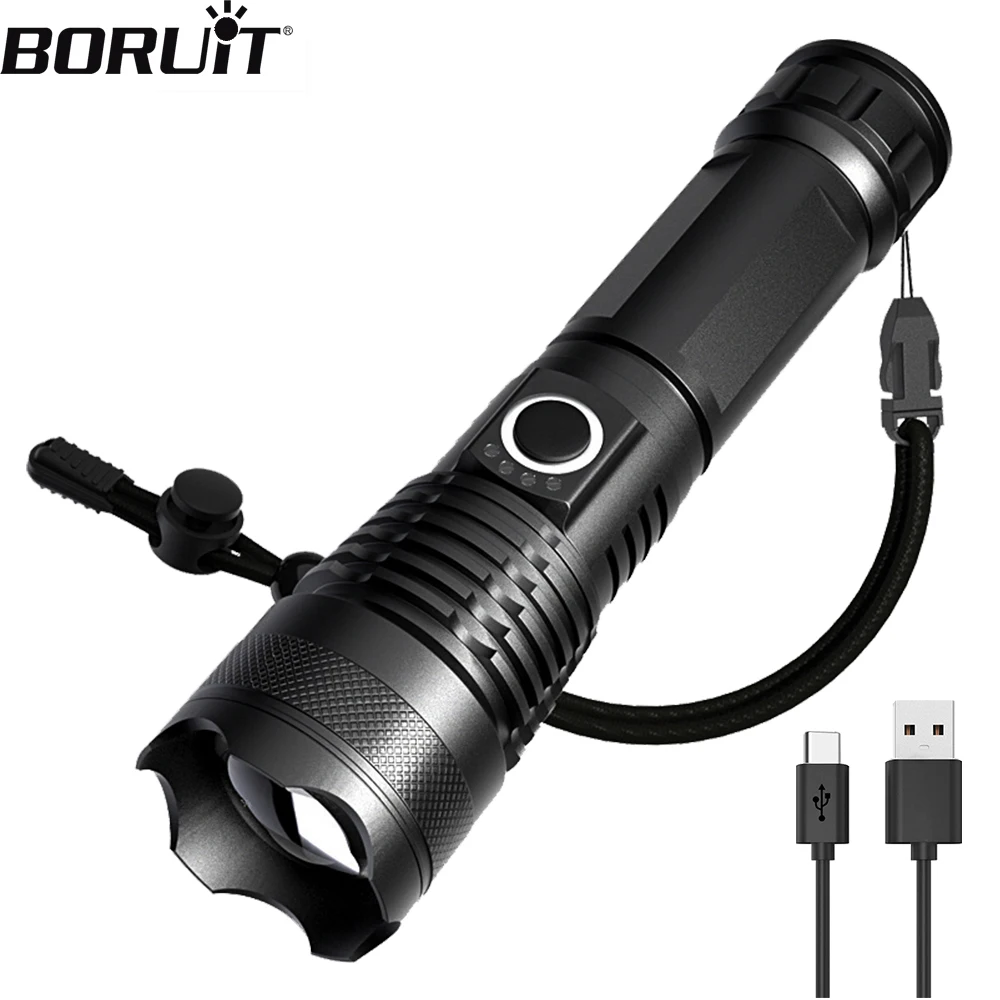 Фонарик BORUiT с 5-режимным зумом, перезаряжаемый с Type-C, 18650/26650, водонепроницаемый портативный фонарь для кемпинга и охоты
Фонарик BORUiT с 5-режимным зумом, перезаряжаемый с Type-C, 18650/26650, водонепроницаемый портативный фонарь для кемпинга и охоты