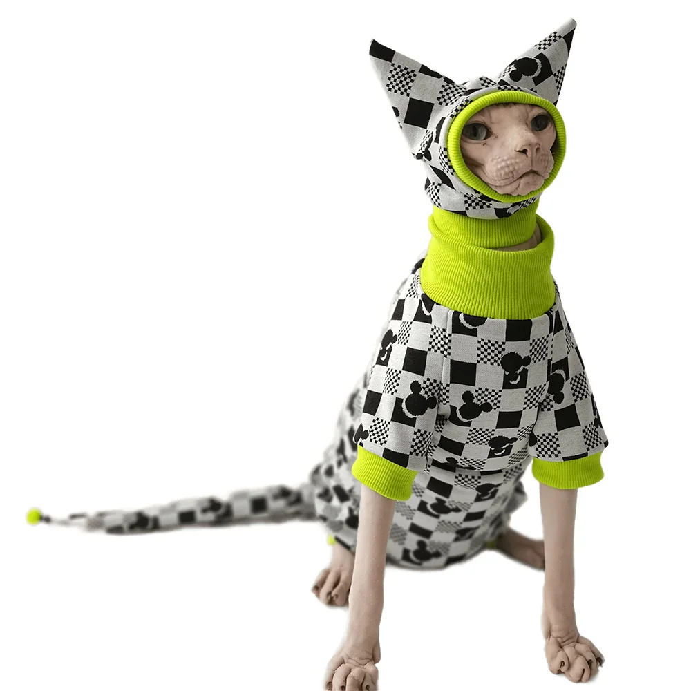 Hairless cat Sweater Devon Rex four-legged Outfits Warm Fall Winter Sphinx clothes tail cover Set Clothes for Sphynx Cat Costume
Hairless cat Sweater Devon Rex four-legged Outfits Warm Fall Winter Sphinx clothes tail cover Set Clothes for Sphynx Cat Costume