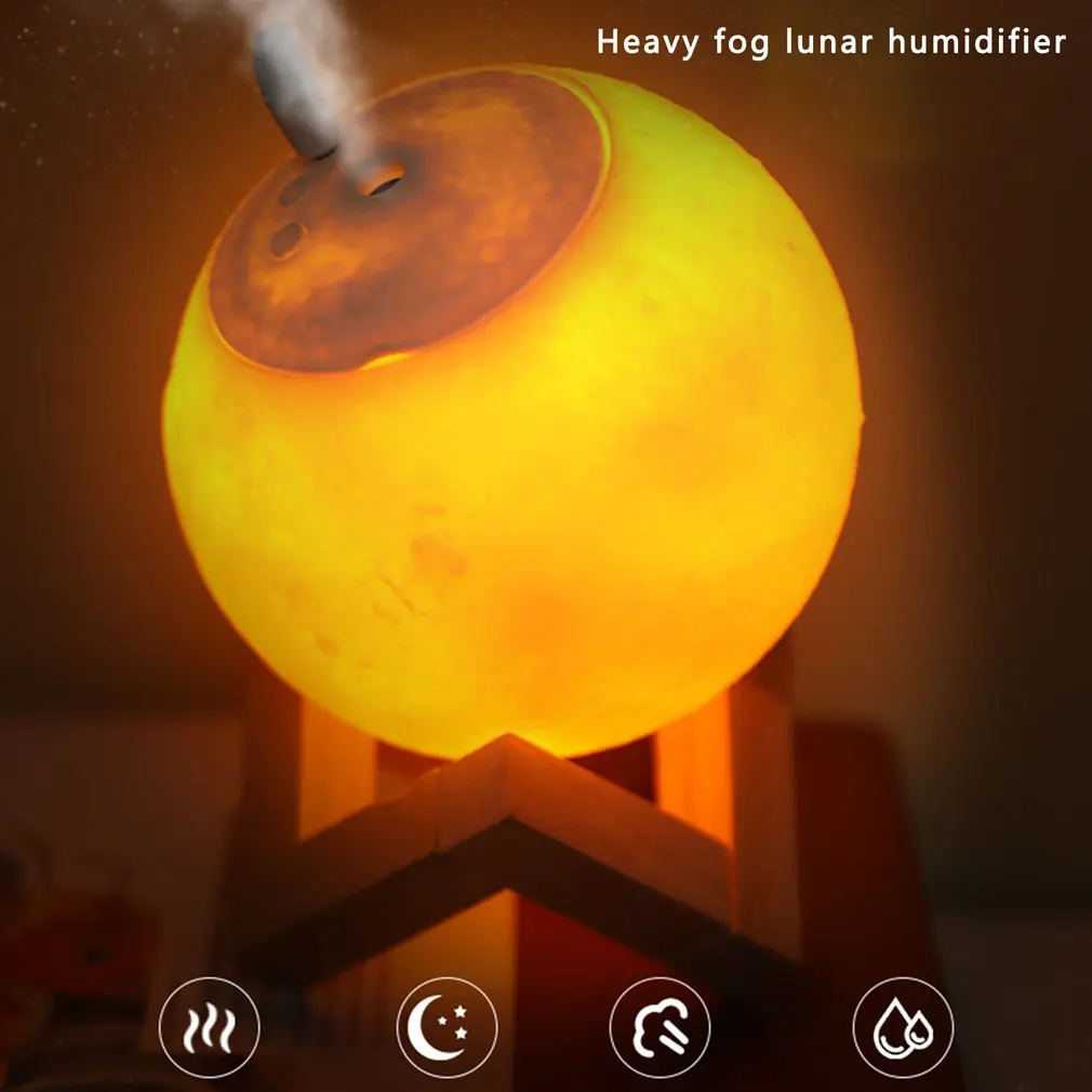 Увлажнитель-Ароматизатор воздуха в виде Луны с питанием от USB 
Увлажнитель-Ароматизатор воздуха в виде Луны с питанием от USB