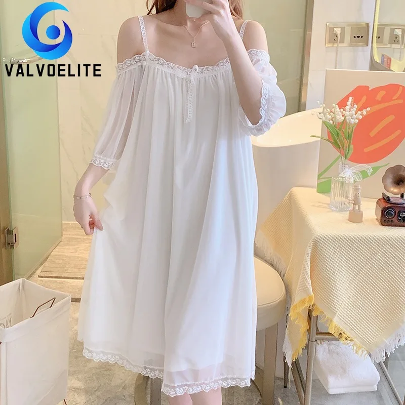 New Woman Short-sleeved Pajamas Comfortable Design Sense Mesh Suspenders Long Nightdress Casual Loose Comfortable Thin Home Wear
New Woman Short-sleeved Pajamas Comfortable Design Sense Mesh Suspenders Long Nightdress Casual Loose Comfortable Thin Home Wear