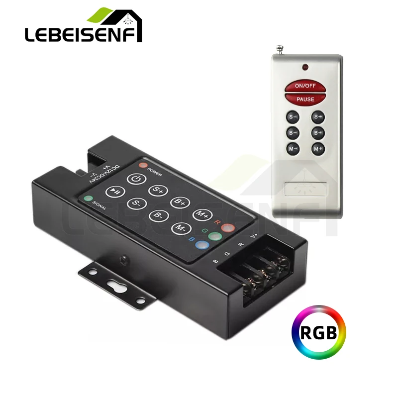 30A DC 12V 24V 8 Key RF Wireless Remote RGB Controller LED Iron shell Dimmer for SMD 5050 2835 3528 LED Strip Lights Tape Ribbon
30A DC 12V 24V 8 Key RF Wireless Remote RGB Controller LED Iron shell Dimmer for SMD 5050 2835 3528 LED Strip Lights Tape Ribbon