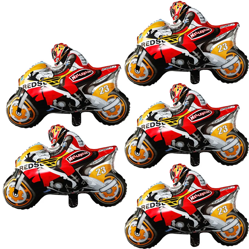 

5pcs Motorcycle Balloons Dirt Bike Party Balloons Motocross Racing Party Helium Balloons Dirt Bike Themed Birthday Party Decors