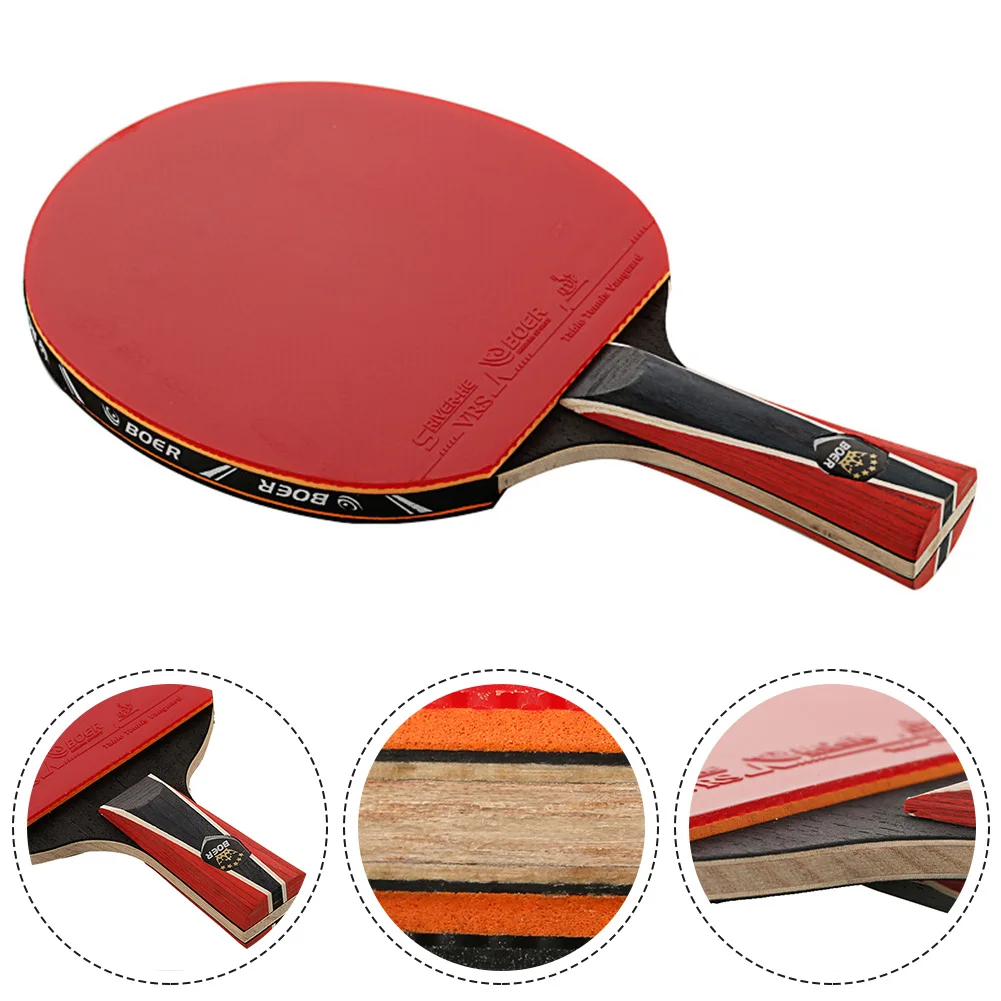 4 Star Spin Control Table Tennis Racket 7 Ply Wood Ping Pong Bat Long Handl Sweat-absorbing Wood Improve Anti-skid Performance
4 Star Spin Control Table Tennis Racket 7 Ply Wood Ping Pong Bat Long Handl Sweat-absorbing Wood Improve Anti-skid Performance