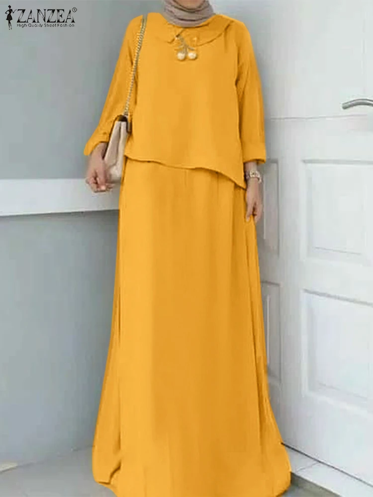 Fashion Muslim Dress 2022 ZANZEA Women Solid Sundress Long Sleeve Turkish Maxi Vestidos Female Casual Layer Marocain Robe Femme
Fashion Muslim Dress 2022 ZANZEA Women Solid Sundress Long Sleeve Turkish Maxi Vestidos Female Casual Layer Marocain Robe Femme