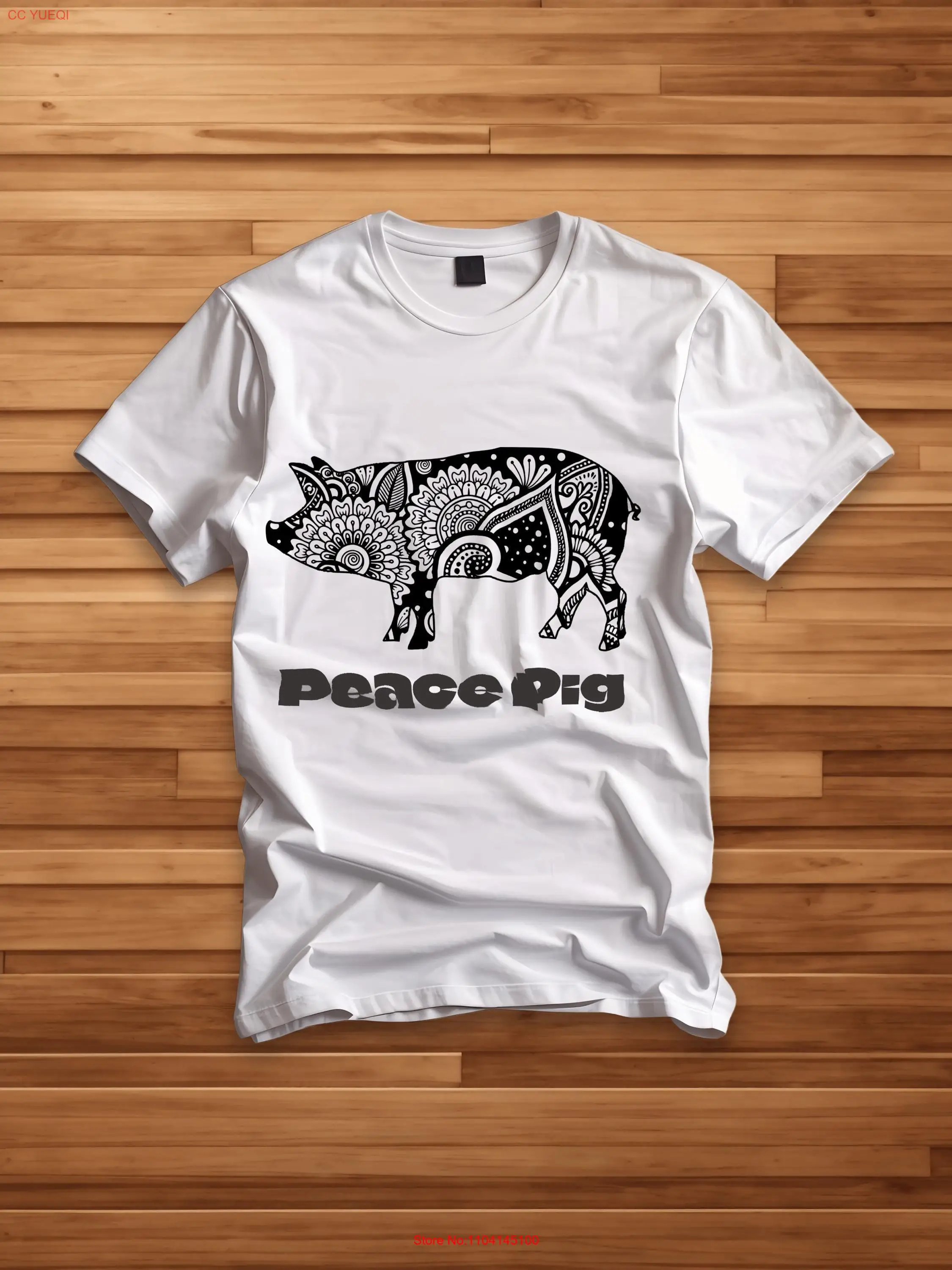 Футболка Pig Zentangle крутой дизайн уникальный художественный любовник животных