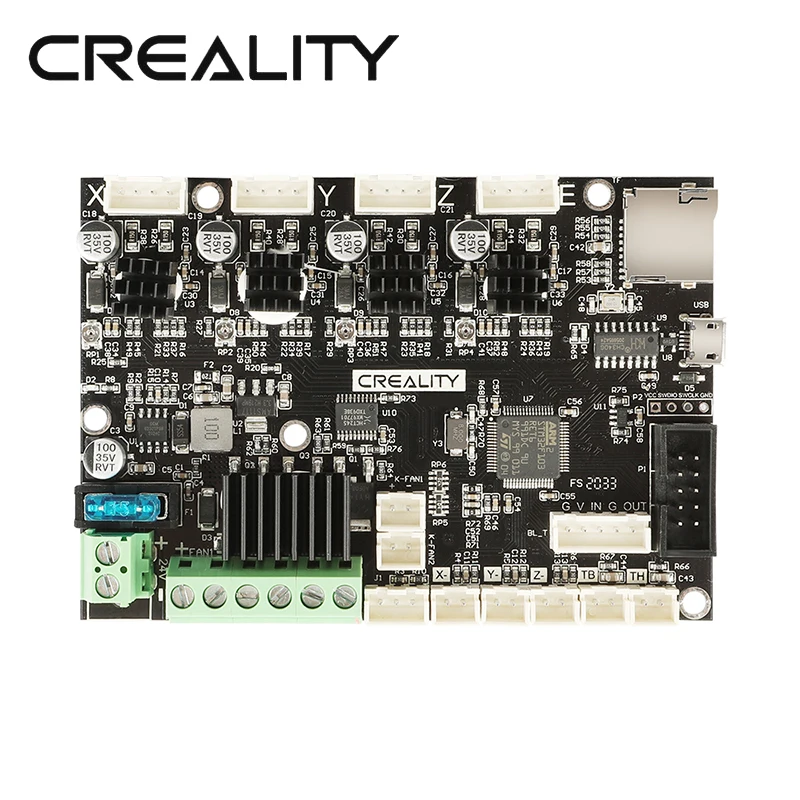 Бесшумная материнская плата Creality Ender-3 V2, бесшумная, высокая производительность, интегрированный накопитель и контроль теплоотвода
Бесшумная материнская плата Creality Ender-3 V2, бесшумная, высокая производительность, интегрированный накопитель и контроль теплоотвода