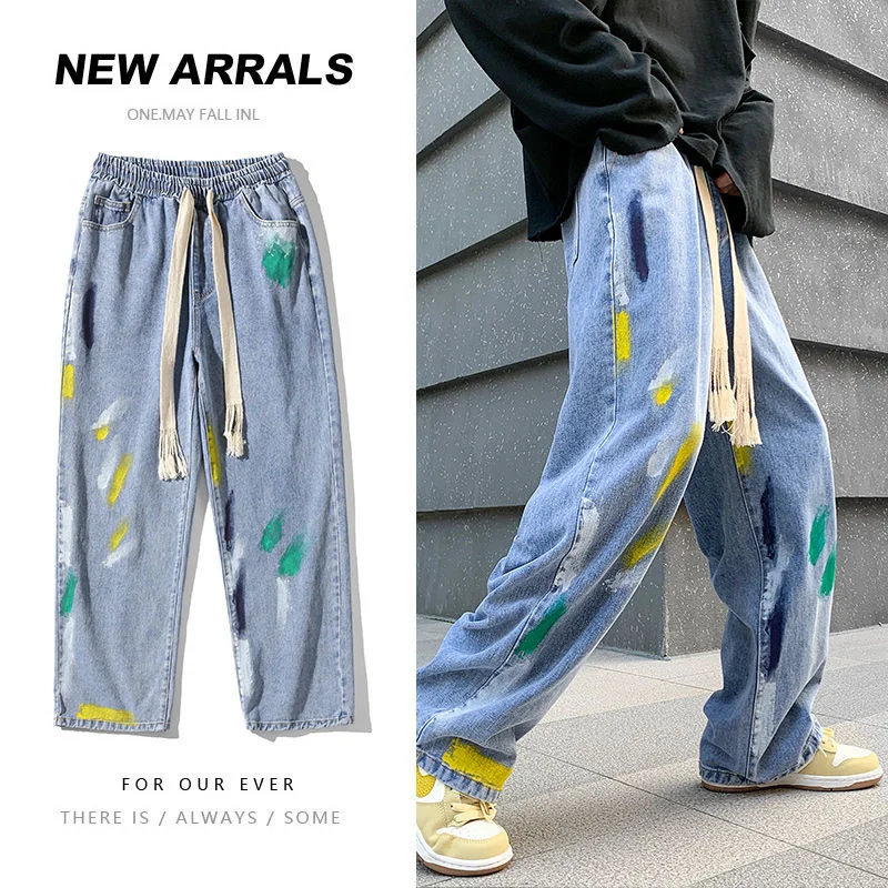 SYUHGFA Men Clothing 2022 Spring Graffiti Jeans Fashion Denim Pants Elastic Waist Wide Leg Pants Hip Hop Streetwear Trousers
SYUHGFA Men Clothing 2022 Spring Graffiti Jeans Fashion Denim Pants Elastic Waist Wide Leg Pants Hip Hop Streetwear Trousers