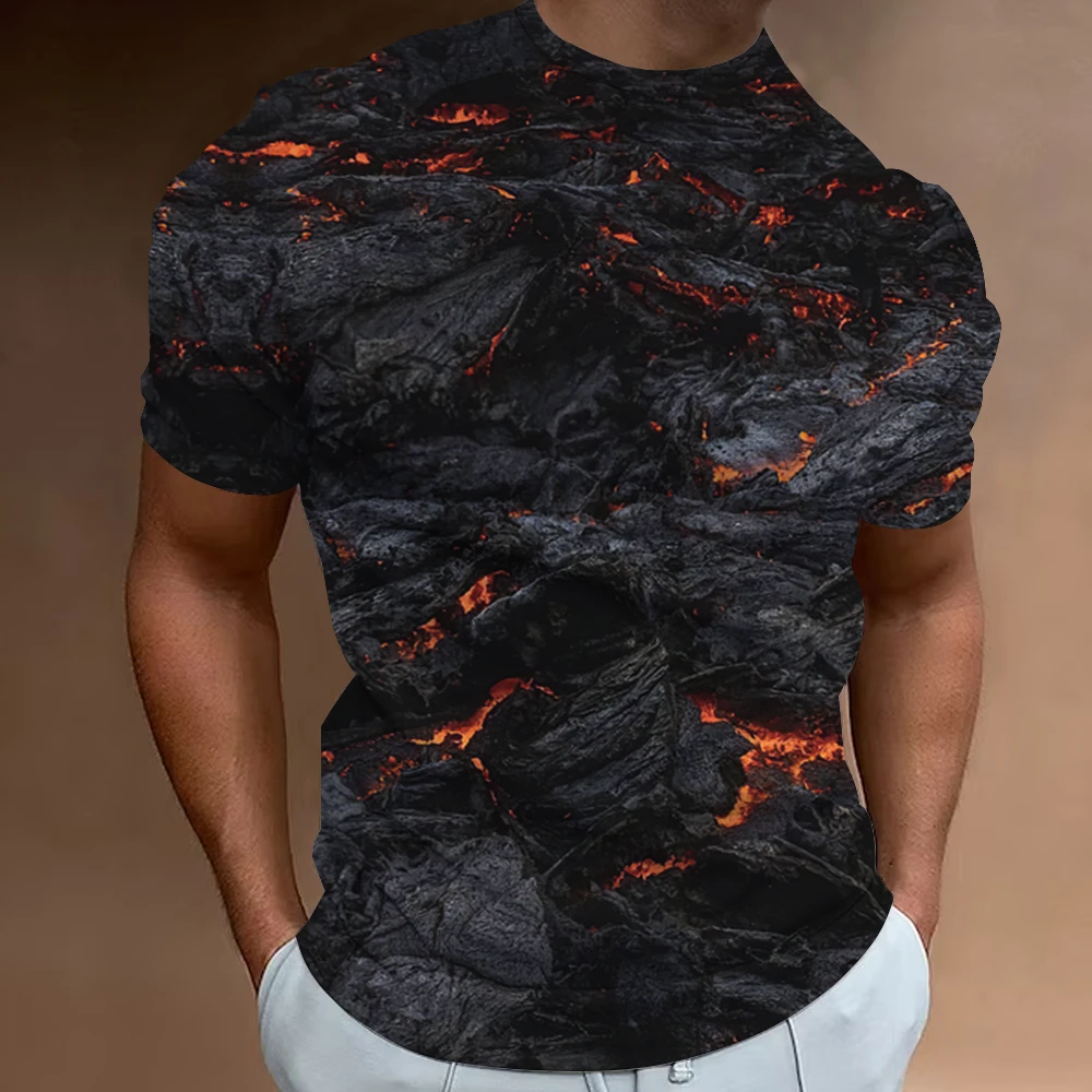 Trendy T-Shirt For Men Magma 3d Print Street Designer Tees Tops Loose Oversized-Shirts Daily Casual Short Sleeved Men‘S Clothing
Trendy T-Shirt For Men Magma 3d Print Street Designer Tees Tops Loose Oversized-Shirts Daily Casual Short Sleeved Men‘S Clothing