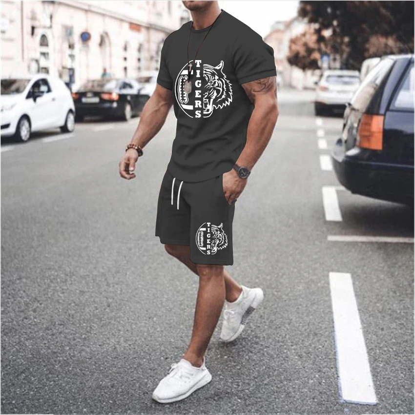 Fashion T Shirts Suit Men Streetwear Cotton Short Sleeve Sportswear Sets Sweatshirt 2 Pieces Sweatpants Brand Man Clothing
Fashion T Shirts Suit Men Streetwear Cotton Short Sleeve Sportswear Sets Sweatshirt 2 Pieces Sweatpants Brand Man Clothing