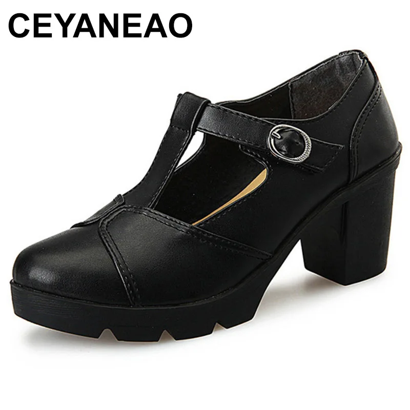 Pumps Women's Shoes Buckle T-Strap Leather Oxfords Shoes Mary Jane Retro Mid-Heel Ladies Platform Single Pumps Shoes
Pumps Women's Shoes Buckle T-Strap Leather Oxfords Shoes Mary Jane Retro Mid-Heel Ladies Platform Single Pumps Shoes