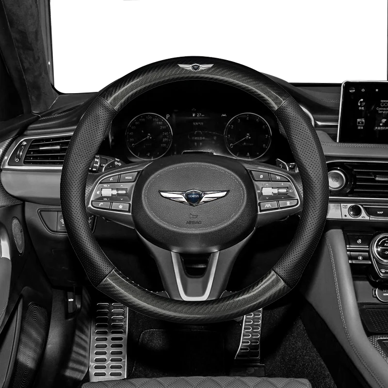38cm Universal Car Steering Wheel Booster Cover Non-Slip Carbon Fiber For Hyundai Genesis Steering wheel cover G80 GV80 G70 2021
38cm Universal Car Steering Wheel Booster Cover Non-Slip Carbon Fiber For Hyundai Genesis Steering wheel cover G80 GV80 G70 2021