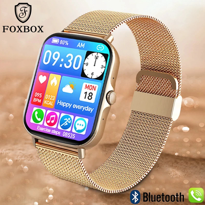 FOXBOX Body Temperature Detection Smartwatch Call Women Smart Watch Ladies Digital Watches Waterproof Sports Fitness Bracelet
FOXBOX Body Temperature Detection Smartwatch Call Women Smart Watch Ladies Digital Watches Waterproof Sports Fitness Bracelet