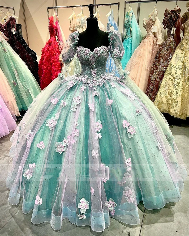 ANGELSBRIDEP Princess Quinceanera Dresses Puffy Long Sleeves 3D Flowers Appliques Ball Gown Sweet 15 16 Dress Vestido De Xv Años
ANGELSBRIDEP Princess Quinceanera Dresses Puffy Long Sleeves 3D Flowers Appliques Ball Gown Sweet 15 16 Dress Vestido De Xv Años