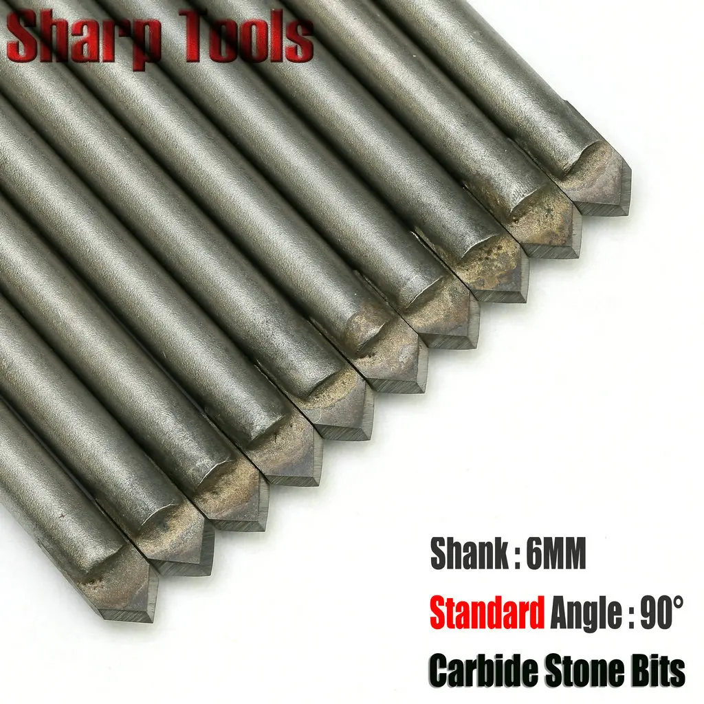 6MM 90 Standard Degree 2-Edge Carbide Stone Carving Bits Alloy Milling Cutters V CNC Router Tools Set for 3D Engraving Lettering
6MM 90 Standard Degree 2-Edge Carbide Stone Carving Bits Alloy Milling Cutters V CNC Router Tools Set for 3D Engraving Lettering