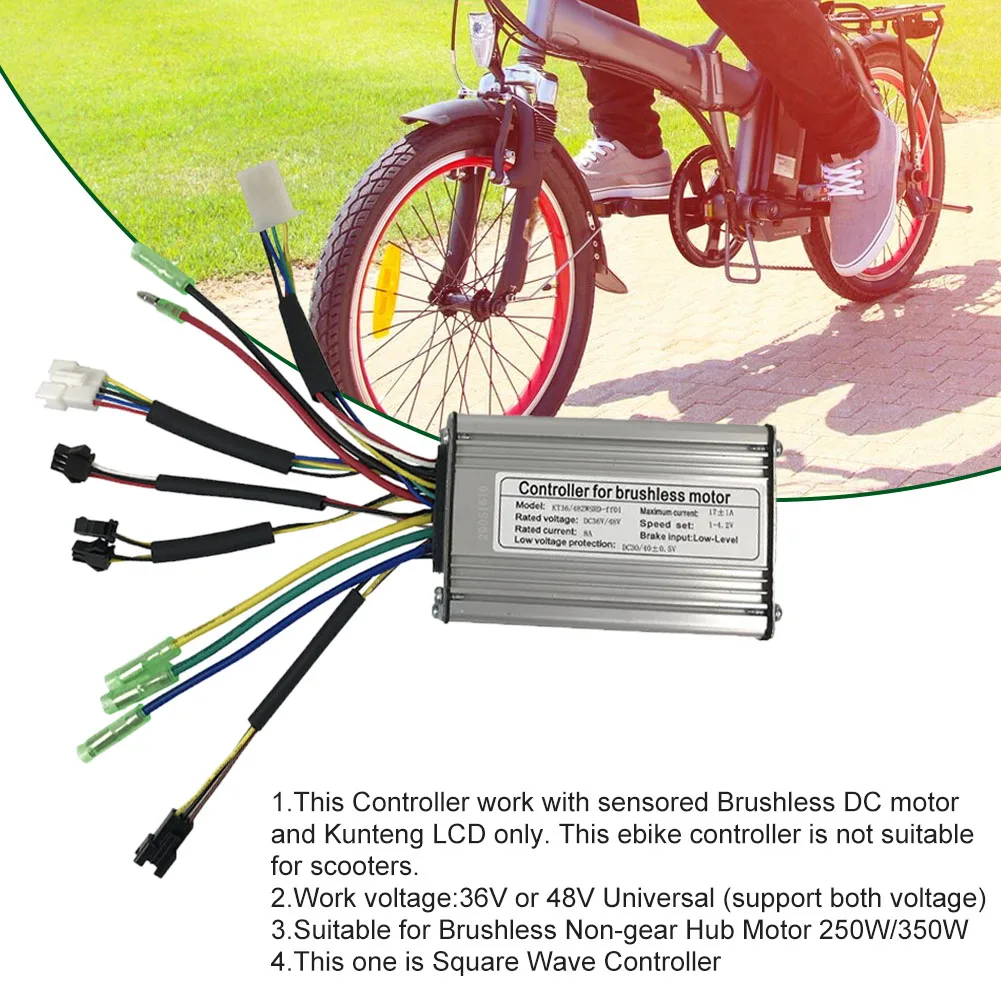 36V/48V 250W/350W E-Bike Controller Set Brushless Square Wave Controller with KT-LED 880 Display 130X Thumb Throttle Sensor
36V/48V 250W/350W E-Bike Controller Set Brushless Square Wave Controller with KT-LED 880 Display 130X Thumb Throttle Sensor