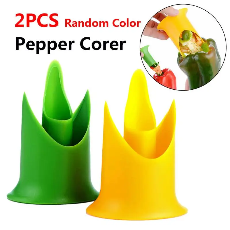 

2Pcs Twist Core Chili Separator Utensil Pepper Corer Perfect Kitchen Coring Tool For Jalapeno Peppers Cucumber Tomato & More