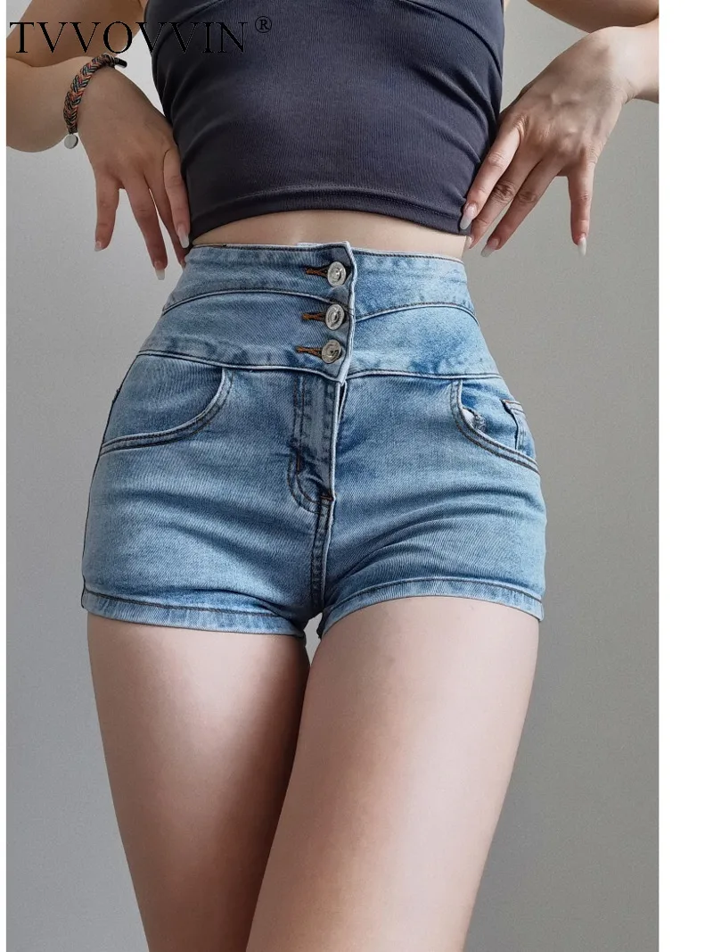 TVVOVVIN 2203 Summer New Sexy Spicy Girl High Waist Three Button Wrap buttocks Denim Shorts Fashion Solid Color Shorts XD4M
TVVOVVIN 2203 Summer New Sexy Spicy Girl High Waist Three Button Wrap buttocks Denim Shorts Fashion Solid Color Shorts XD4M