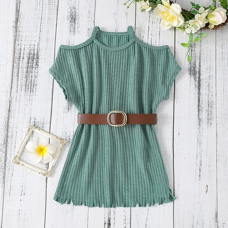 Dresses Party Dresses SummerSolid Color Hem Fringe with Belt Off The Shoulder Fashionable Personality Dress Toddler Girl Clothes
Dresses Party Dresses SummerSolid Color Hem Fringe with Belt Off The Shoulder Fashionable Personality Dress Toddler Girl Clothes