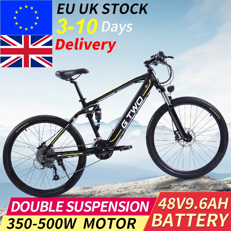 Электрический горный велосипед G2S, двойная подвеска, задний мотор с литиевым аккумулятором 48 В 9.6a, со склада в ЕС/Великобритании, быстрая дос...
Электрический горный велосипед G2S, двойная подвеска, задний мотор с литиевым аккумулятором 48 В 9.6a, со склада в ЕС/Великобритании, быстрая дос...