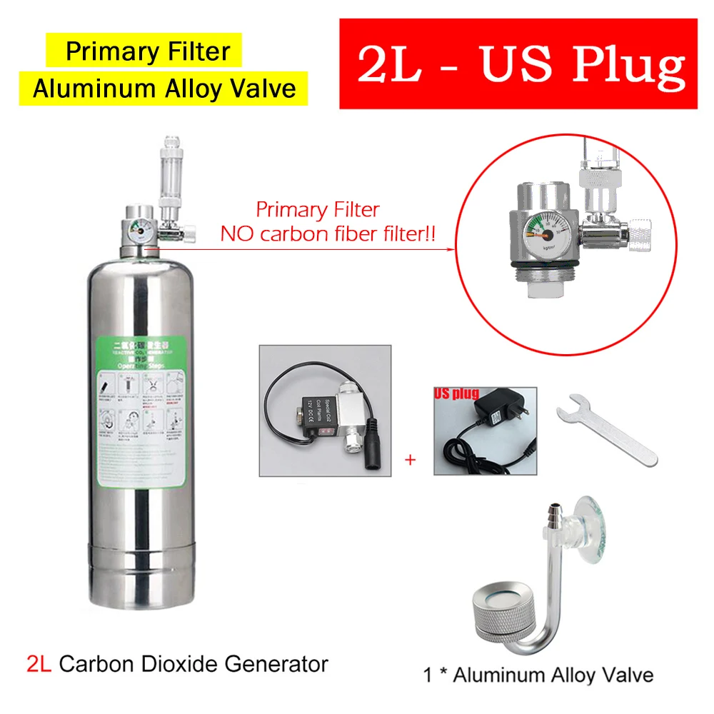 Aquarium Fish Tank 1L/2L CO2 Generator DIY High Pressure Stainless Steel Gas Cylinder + Aluminum Valve CO2 Reactor Kit
Aquarium Fish Tank 1L/2L CO2 Generator DIY High Pressure Stainless Steel Gas Cylinder + Aluminum Valve CO2 Reactor Kit