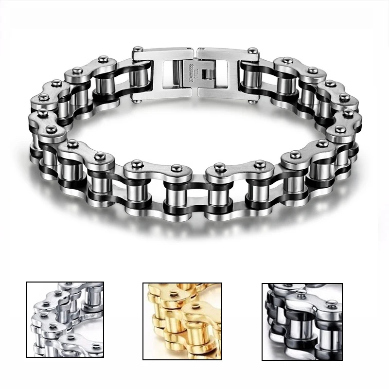4 Color Modyle Biker Stainless Steel Mens Bracelet Fashion Sports Jewelry Bike Bicycle Chain Link Bracelet Casual Jewellery
4 Color Modyle Biker Stainless Steel Mens Bracelet Fashion Sports Jewelry Bike Bicycle Chain Link Bracelet Casual Jewellery