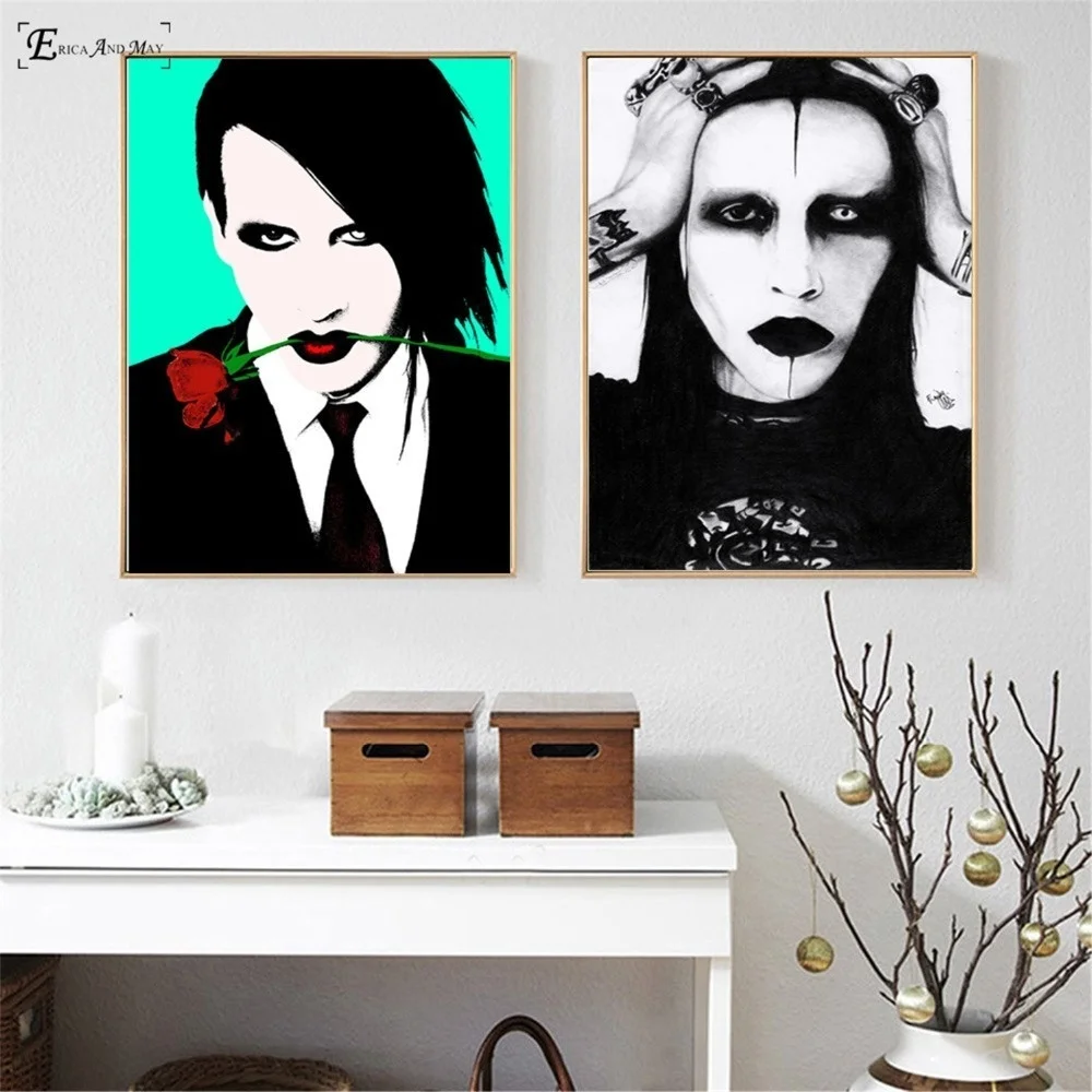 Черно-белая картина Marilyn Manson, постеры и принты на холсте, абстрактные декоративные украшения для дома
Черно-белая картина Marilyn Manson, постеры и принты на холсте, абстрактные декоративные украшения для дома