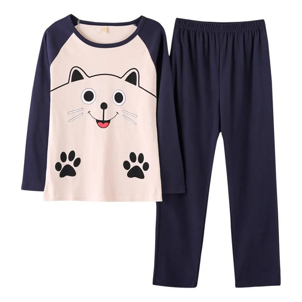 Spring Leisure Pajama Sets For Women Sleepwear Lingerie Round Neck 2Pcs Suits Pyjamas Femme Top And Pants Nightwear Homewear
Spring Leisure Pajama Sets For Women Sleepwear Lingerie Round Neck 2Pcs Suits Pyjamas Femme Top And Pants Nightwear Homewear