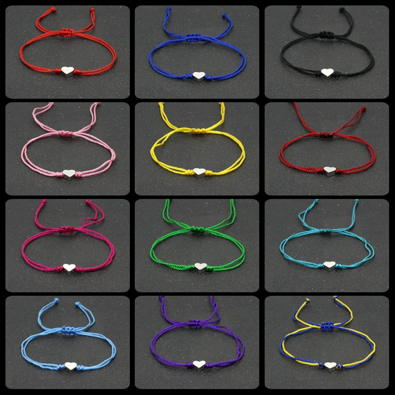 Новинка 2022, браслет с подвесками в виде сердца для влюбленных, простые регулируемые тонкие веревочные браслеты ручной работы для женщин и м... 
Новинка 2022, браслет с подвесками в виде сердца для влюбленных, простые регулируемые тонкие веревочные браслеты ручной работы для женщин и м...