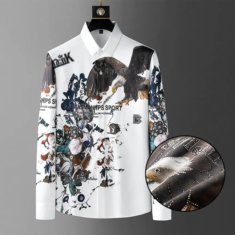 Орел для рубашки с животным принтом Camiseta Masculina, Осенние рубашки для мужчин, костюмы для социальных клубов, трендовая брендовая модная популя...
Орел для рубашки с животным принтом Camiseta Masculina, Осенние рубашки для мужчин, костюмы для социальных клубов, трендовая брендовая модная популя...