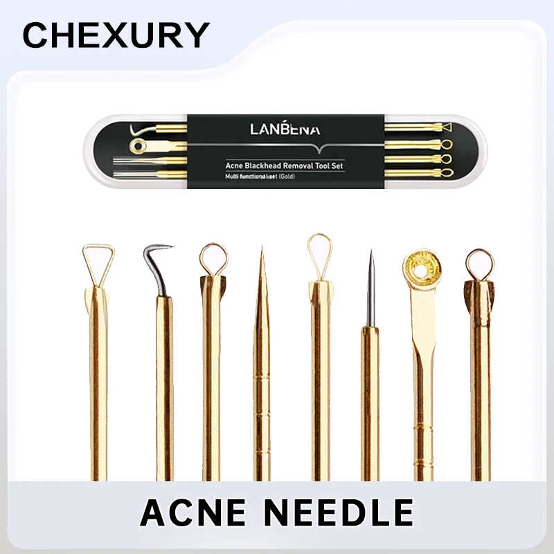 LANBENA 4pcs Acne Needle Set Double-headed Acne Needle Remove Blackhead Acne Pore Cleaning Needle Hook Female Grooming
LANBENA 4pcs Acne Needle Set Double-headed Acne Needle Remove Blackhead Acne Pore Cleaning Needle Hook Female Grooming
