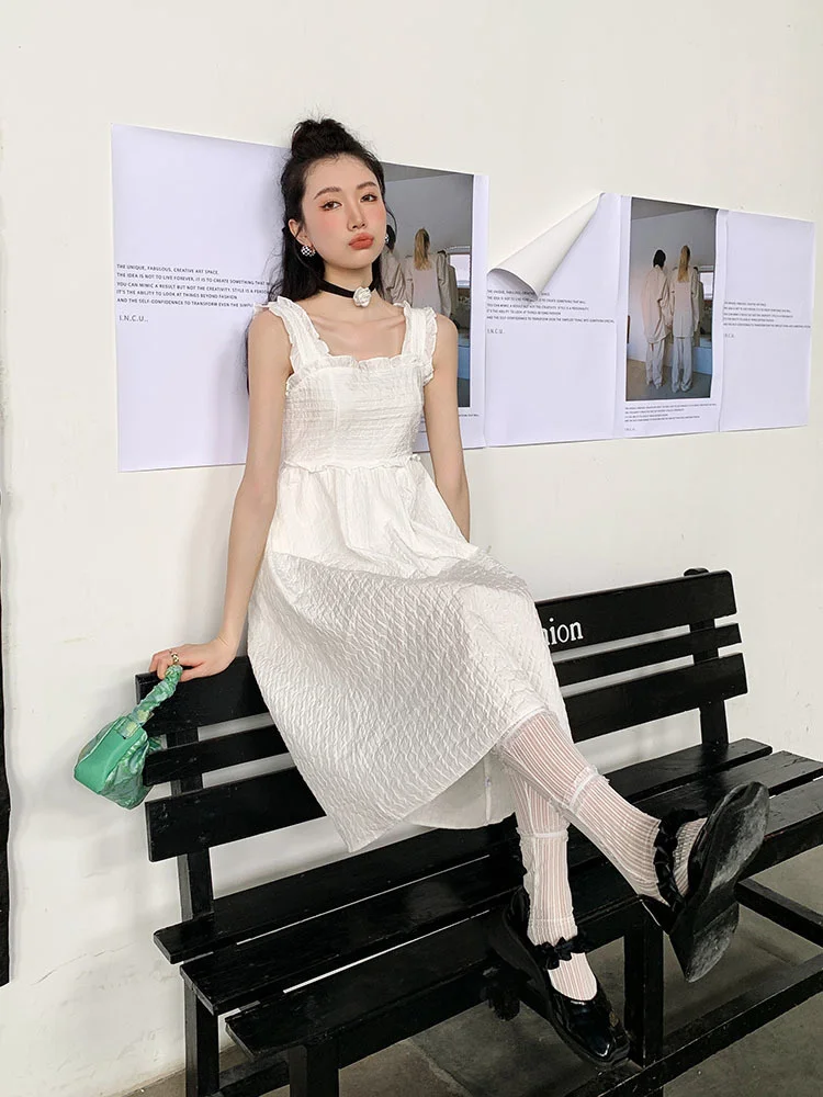 Square Neck Back Bow Strap Dress 2022 Summer Jacquard Midi Suspender Dresses For Women Elegant Clothing G588
Square Neck Back Bow Strap Dress 2022 Summer Jacquard Midi Suspender Dresses For Women Elegant Clothing G588