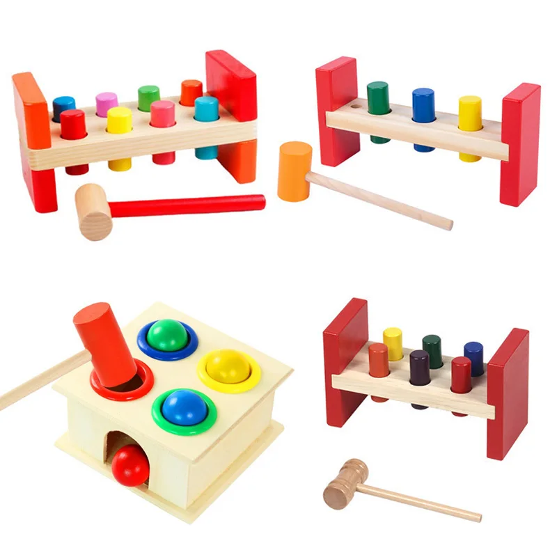 Pounding Bench with Mallet and Pegs Wooden Hammer Bench Block Punch and Drop Instruments Toy for Kids Hand Eye Coordination
Pounding Bench with Mallet and Pegs Wooden Hammer Bench Block Punch and Drop Instruments Toy for Kids Hand Eye Coordination