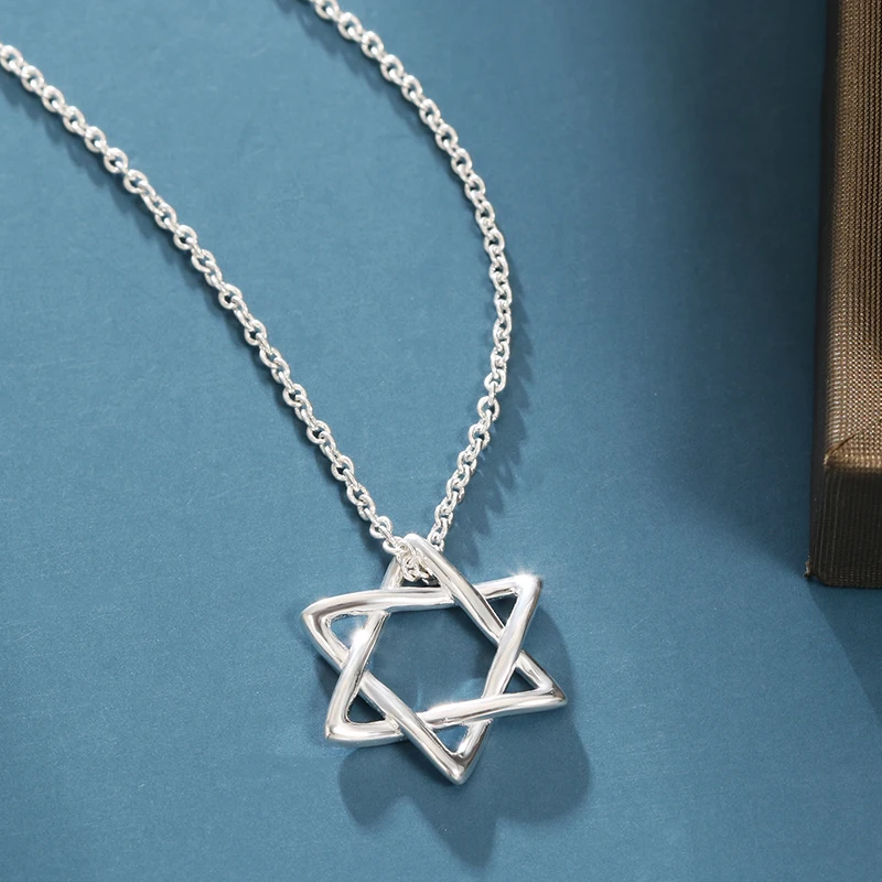 Sterling Silver Pentagram Necklaces S925 Necklace Pendant High Quality Jewelry Party Gift for Women
Sterling Silver Pentagram Necklaces S925 Necklace Pendant High Quality Jewelry Party Gift for Women