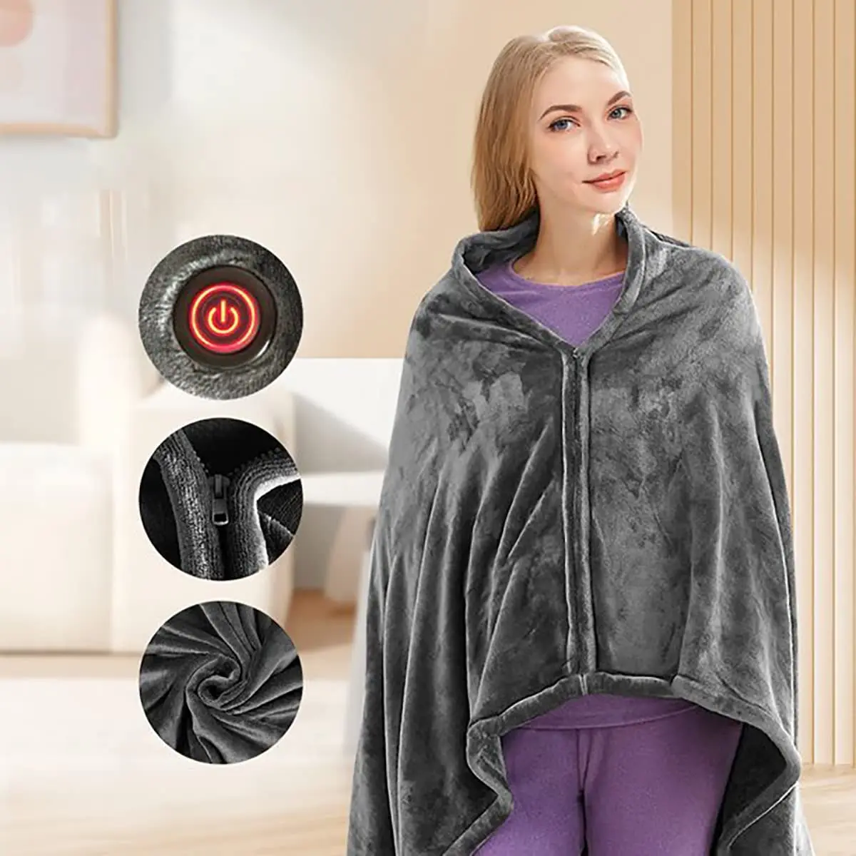 150x85cm USB Electric Heating Blanket Warm Shawl Coral Fleece Plush 3-speed Adjust Temperature Winter Large Winter Keep Warm Pad
150x85cm USB Electric Heating Blanket Warm Shawl Coral Fleece Plush 3-speed Adjust Temperature Winter Large Winter Keep Warm Pad
