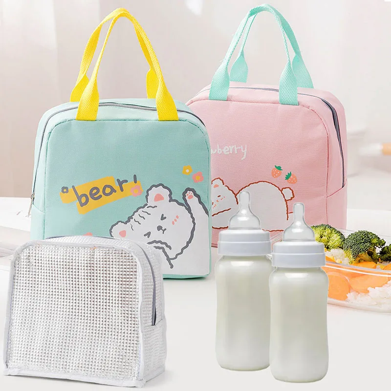 Baby Food Insulation Bag Portable Waterproof Thermal Oxford Lunch Bags Convenient Leisure Cute Cartoon Picnic Tote Baby Storage
Baby Food Insulation Bag Portable Waterproof Thermal Oxford Lunch Bags Convenient Leisure Cute Cartoon Picnic Tote Baby Storage