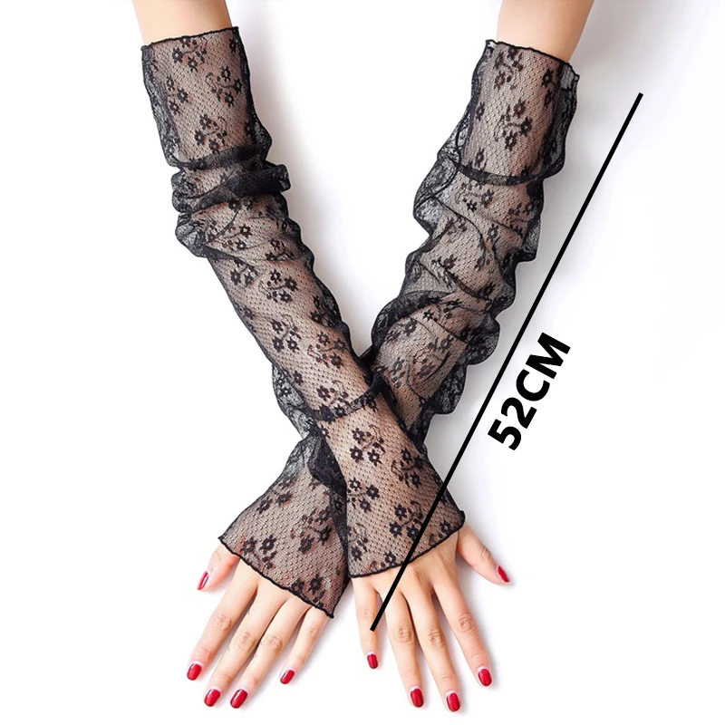Women Long Lace Hollow-Out Fingerless Gloves Summer Sun Protection Sleeves Mesh Lace Thin Cycling Driving Arm Warmers Sleeves
Women Long Lace Hollow-Out Fingerless Gloves Summer Sun Protection Sleeves Mesh Lace Thin Cycling Driving Arm Warmers Sleeves