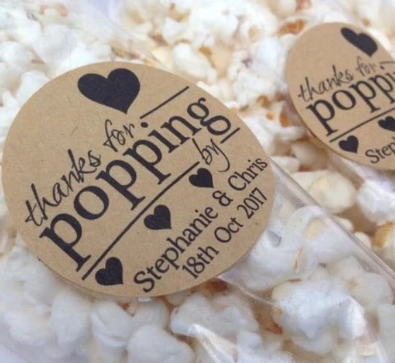 Personalize Thanks for popping by Wedding gift Stickers Envelope Seals food favor labels birthday popcorn favours gift stickers
Personalize Thanks for popping by Wedding gift Stickers Envelope Seals food favor labels birthday popcorn favours gift stickers