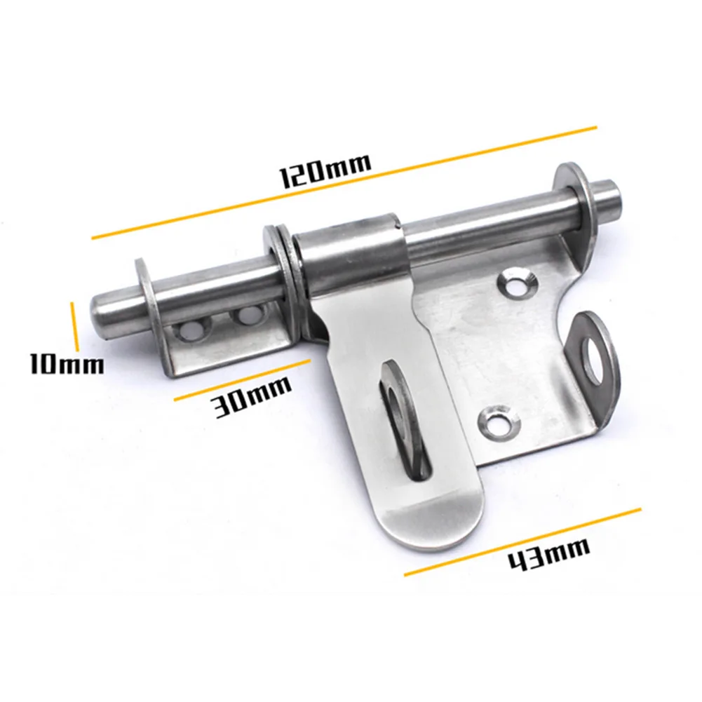 Bolt Latch Padlock 1 Set Brushed Stainless Steel Door Lock Hardware Heavy Duty Safety Silver Tone For A Long Time
Bolt Latch Padlock 1 Set Brushed Stainless Steel Door Lock Hardware Heavy Duty Safety Silver Tone For A Long Time