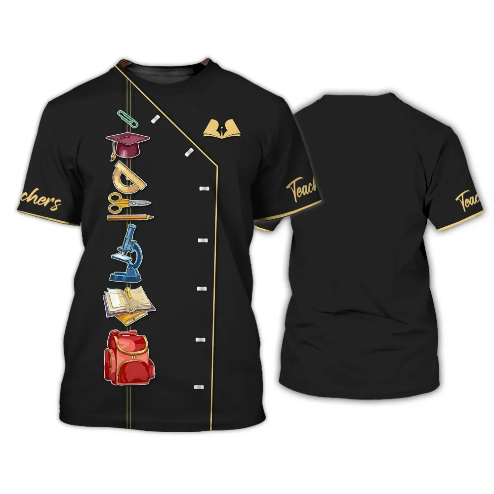 Teachers Harajuku Uniform Men's T-shirt Leisure O-neck Short Sleeve Tees Letter Print Pullover Oversized Workwear Woman Top 2023
Teachers Harajuku Uniform Men's T-shirt Leisure O-neck Short Sleeve Tees Letter Print Pullover Oversized Workwear Woman Top 2023