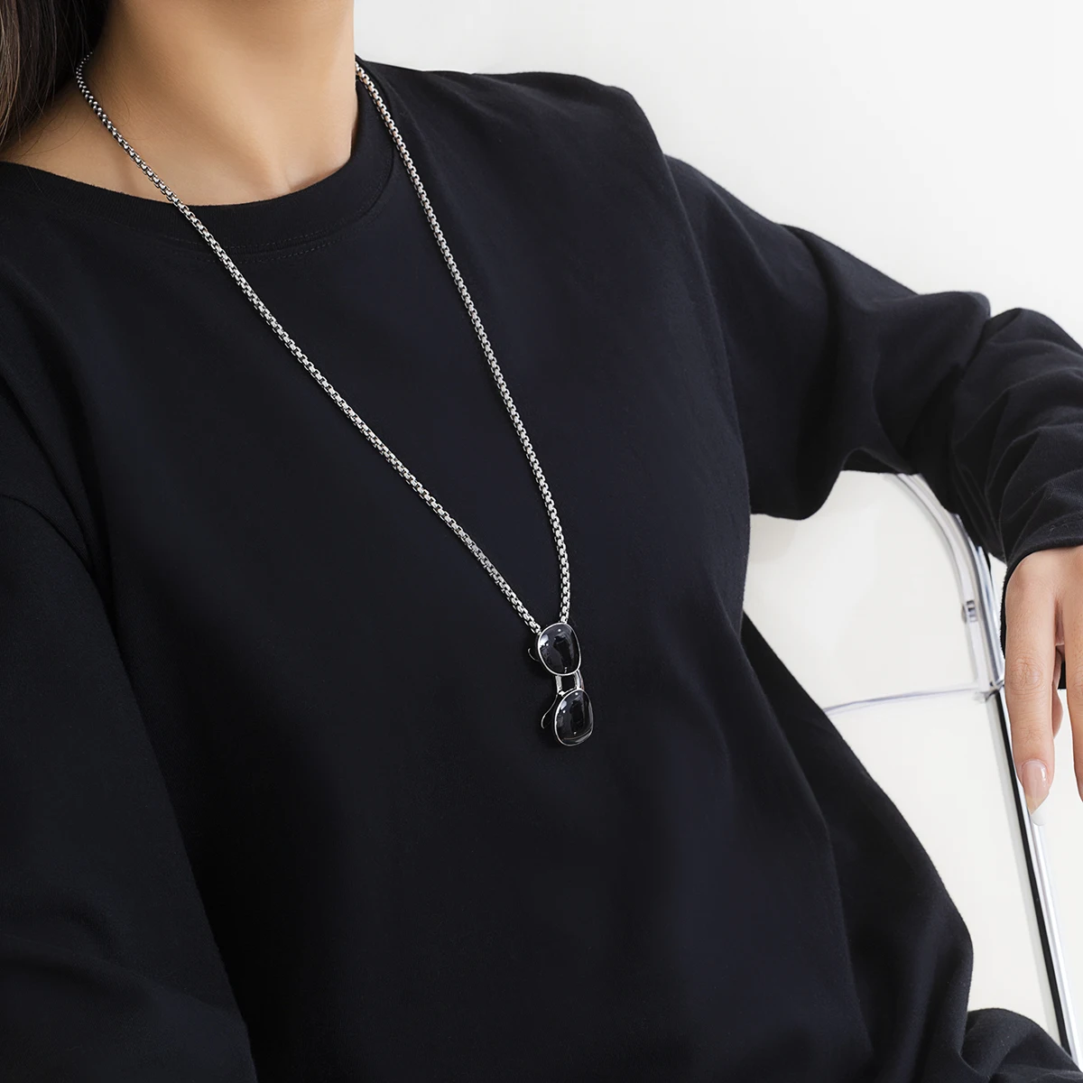 Hip Hop Minimalism Curb Cuban Link Chain Necklace For Women/Men Cool Glasses Pendant Necklaces Punk Titanium Steel Jewelry Gift
Hip Hop Minimalism Curb Cuban Link Chain Necklace For Women/Men Cool Glasses Pendant Necklaces Punk Titanium Steel Jewelry Gift
