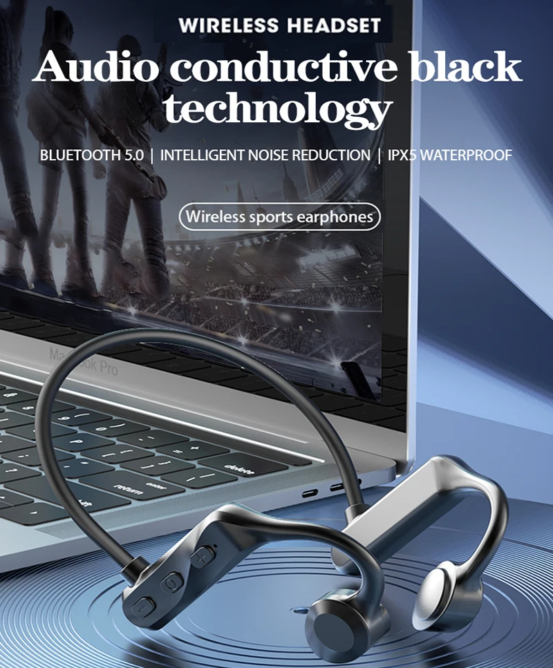 Bone Conduction headset K69 TWS Wireless Bluetooth headset Noise cancelling IPX5 waterproof earbuds hands-free with microphone
Bone Conduction headset K69 TWS Wireless Bluetooth headset Noise cancelling IPX5 waterproof earbuds hands-free with microphone