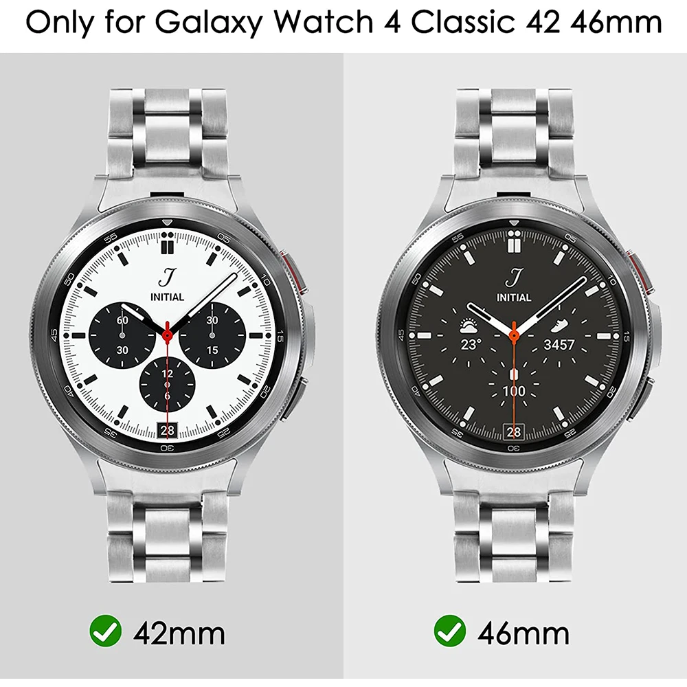 Ремешок из нержавеющей стали без зазора для Samsung Galaxy Watch 4 Classic 46 мм 42 браслет на