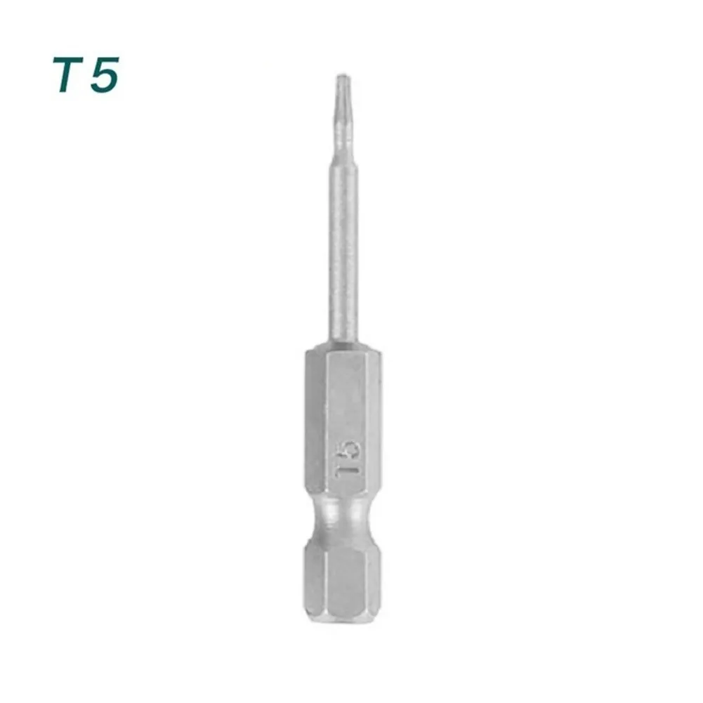 

Torx Screwdriver Bit Alloy Steel 1/4" Hexagon Handle T5 T7 T8 T9 T10 T15 T20 T25 T27 T30 T40 Screwdriver Bit 50mm