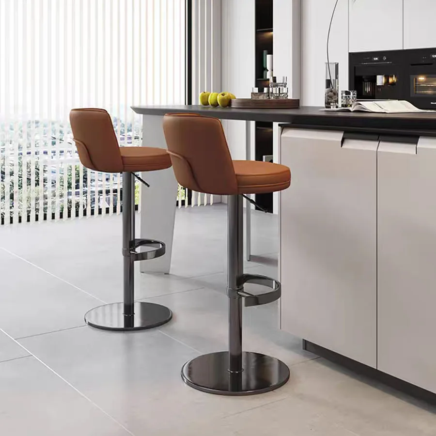 

Дизайнерские барные стулья, регулируемый высокий стул для кухни, завтрака, дома, с обивкой, мебель для ресторана