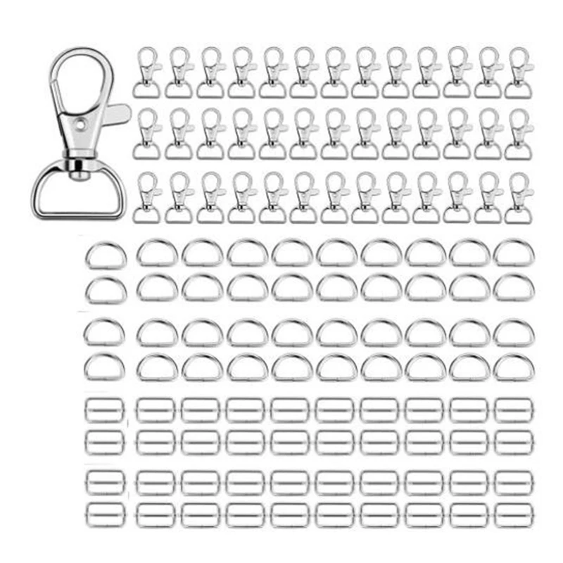 120 Metal Key Fob Key Ring Buckle Swivel Carabiner D Rings and Slider Rectangle Buckles Rings for Bag Buckle Straps DIY
120 Metal Key Fob Key Ring Buckle Swivel Carabiner D Rings and Slider Rectangle Buckles Rings for Bag Buckle Straps DIY