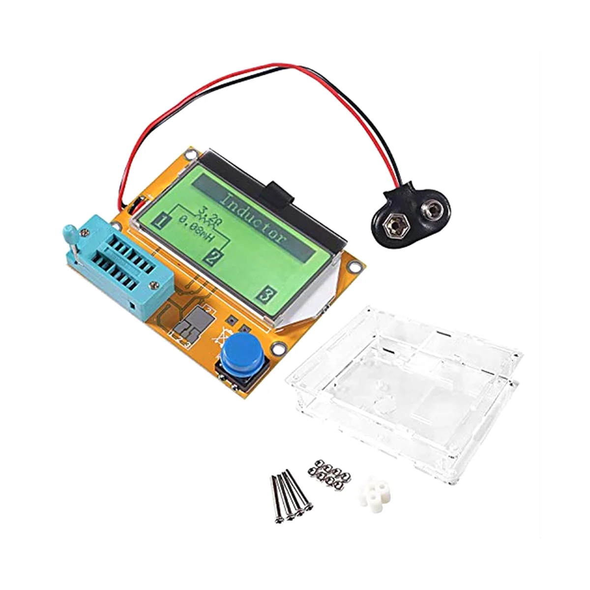 328 Graphical Transistor Tester, NPN PNP Diode Triode Capacitor ESR MOSFET Resistance Sense LCD Display Checker
328 Graphical Transistor Tester, NPN PNP Diode Triode Capacitor ESR MOSFET Resistance Sense LCD Display Checker